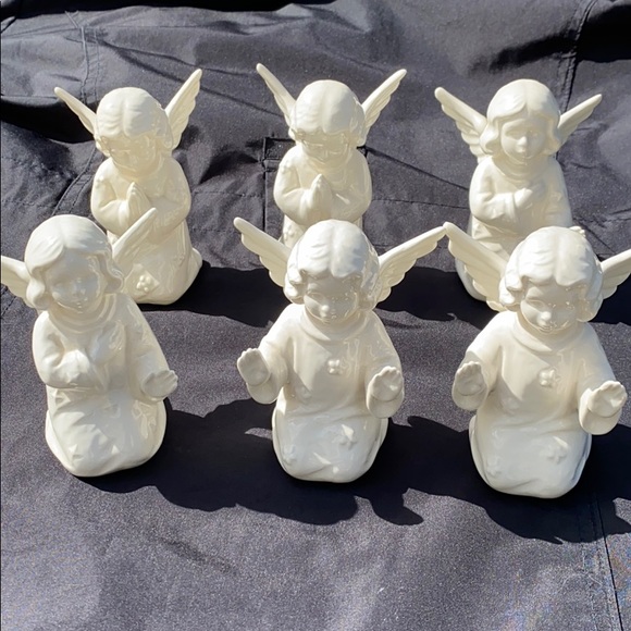 Christmas -Goebel White Angels (6) - Porcelain